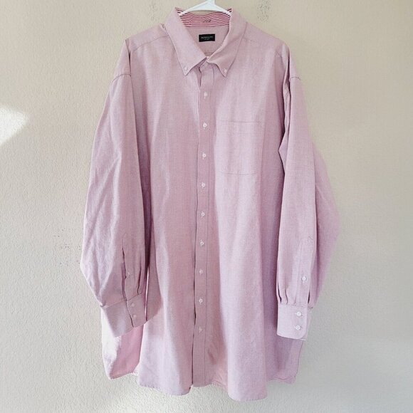 PROPER CLOTH Mens American Pima Burgundy Oxford Cloth Dress Shirt 20 x 36.5 - Picture 1 of 7